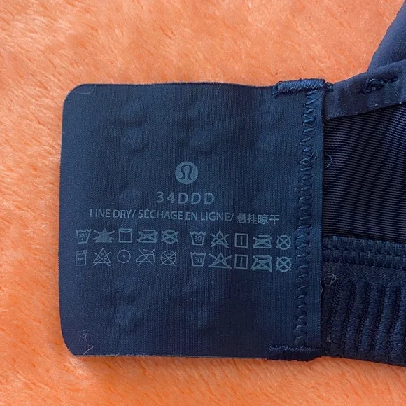 Lululemon Navy Bra high support sports bra 34DDD - Picture 3 of 6